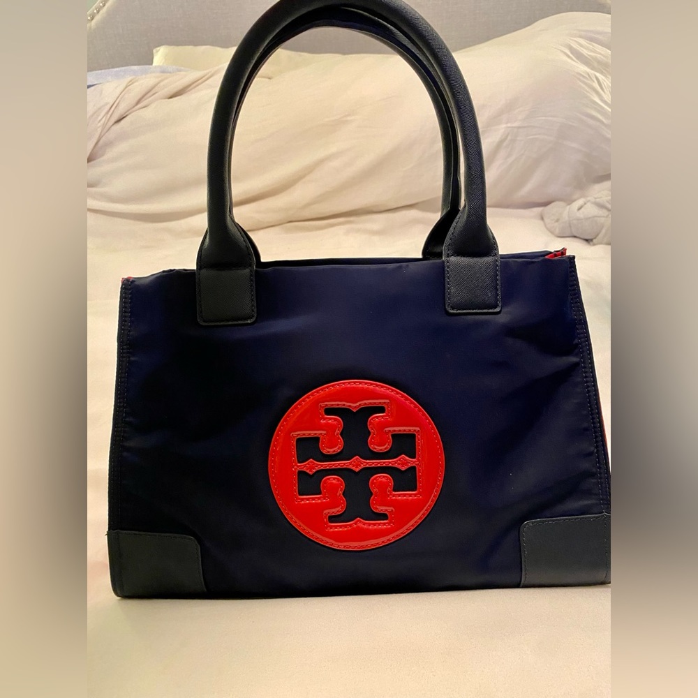 Tory Burch Nylon Patent Tote